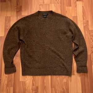 Pendleton Washable Wool Sweater- Mens Large Brown Marl Crewneck